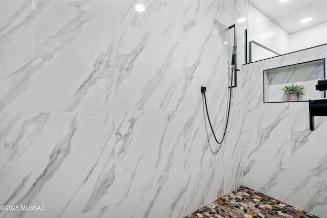 3454 E Calle Del Prado, Tucson, AZ 85716 - full bathroom featuring a marble finish shower
