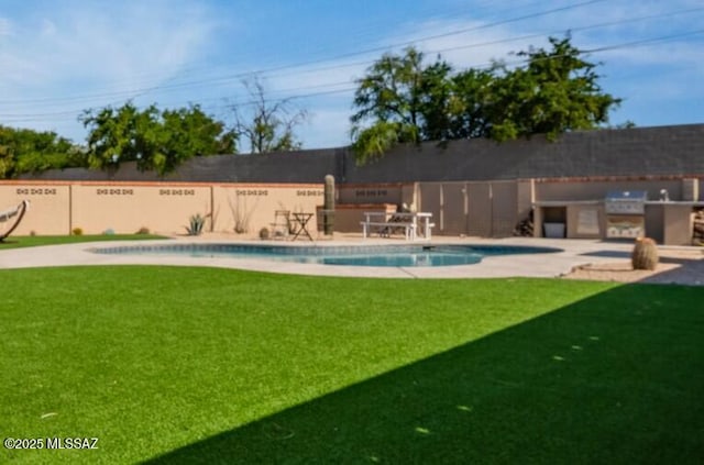 3454 E Calle Del Prado, Tucson, AZ 85716 - community pool with exterior kitchen and a patio