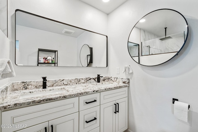 3454 E Calle Del Prado, Tucson, AZ 85716 - bathroom with double vanity and a shower