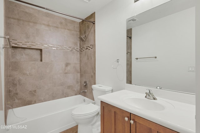 14024 E Fairway Bluff Ct, Vail, AZ 85641 - bathroom with toilet, washtub / shower combination, and vanity