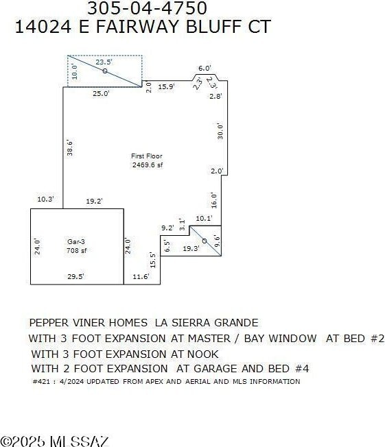 14024 E Fairway Bluff Ct, Vail, AZ 85641 - home floor plan