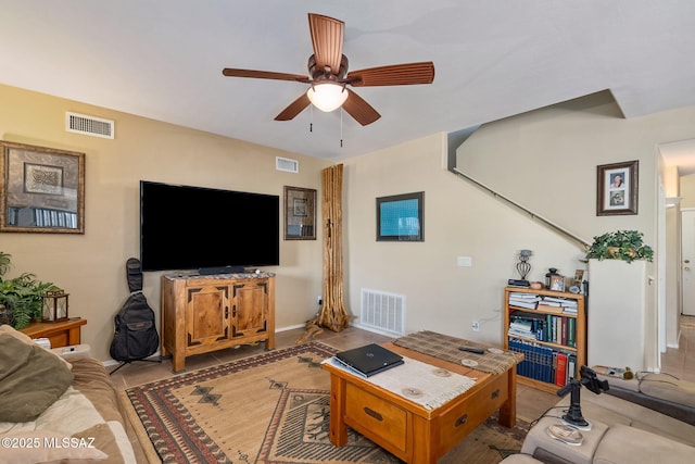 14234 E Placita Niebla, Tucson, AZ 85747 - living room with a ceiling fan and tile patterned flooring