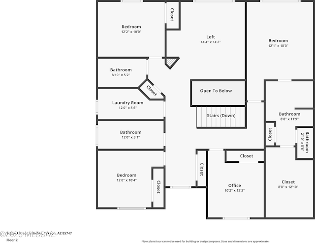 14234 E Placita Niebla, Tucson, AZ 85747 - floor plan / room layout