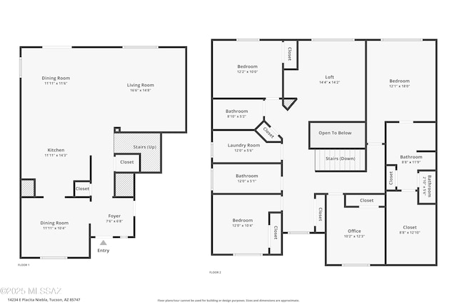14234 E Placita Niebla, Tucson, AZ 85747 - home floor plan