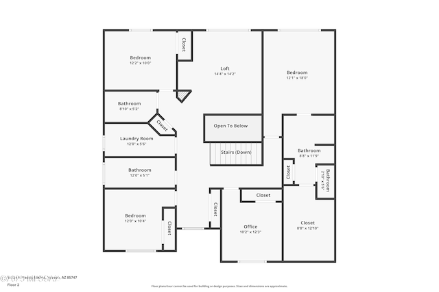 14234 E Placita Niebla, Tucson, AZ 85747 - property floor plan