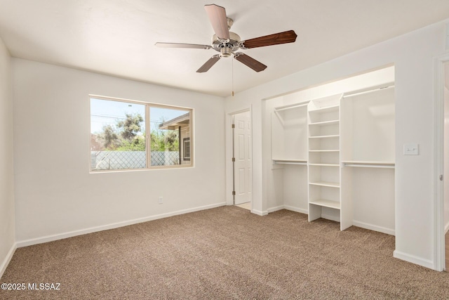 1540 N Calle Valencia, Oracle, AZ 85623 - unfurnished bedroom with carpet, baseboards, and a ceiling fan