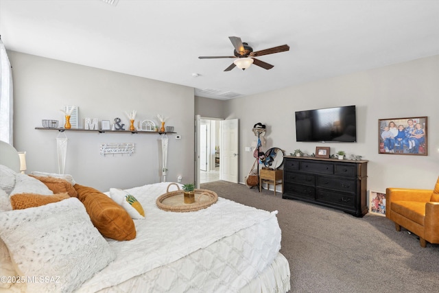 9693 N Melandra Way, Marana, AZ 85653 - bedroom with carpet and ceiling fan