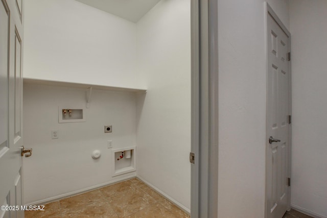 6837 W Leeward Cove Way, Tucson, AZ 85757 - washroom with electric dryer hookup, hookup for a washing machine, gas dryer hookup, and baseboards