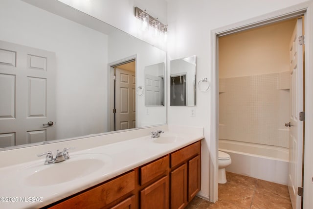 6837 W Leeward Cove Way, Tucson, AZ 85757 - bathroom featuring toilet and double vanity