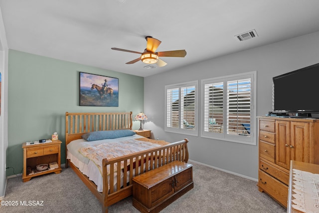 2108 W Moon Milk St, Benson, AZ 85602 - carpeted bedroom with baseboards and a ceiling fan