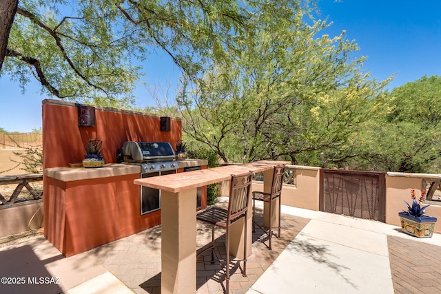 124 Circulo Vespucci, Tubac, AZ 85646 - view of patio / terrace with area for grilling