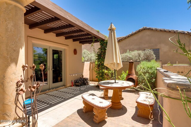 124 Circulo Vespucci, Tubac, AZ 85646 - view of patio with french doors