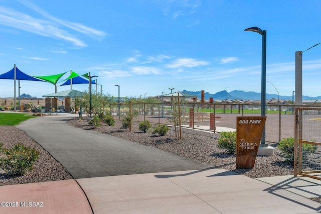 12513 Denton Way, Marana, AZ 85653 - view of home's community with fence and a mountain view