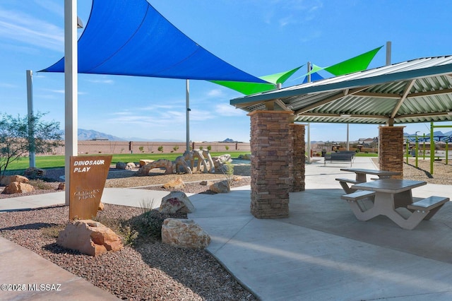 12513 Denton Way, Marana, AZ 85653 - view of patio / terrace with a gazebo