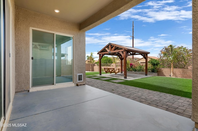 12513 Denton Way, Marana, AZ 85653 - view of patio featuring a gazebo