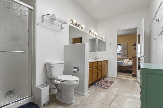 140 E Paseo De Golf, Green Valley, AZ 85614 - full bath featuring a stall shower, tile patterned floors, vanity, and toilet