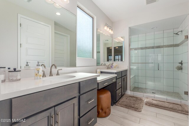 1936 N Star Vw Ln, Green Valley, AZ 85614 - bathroom featuring a shower stall and vanity