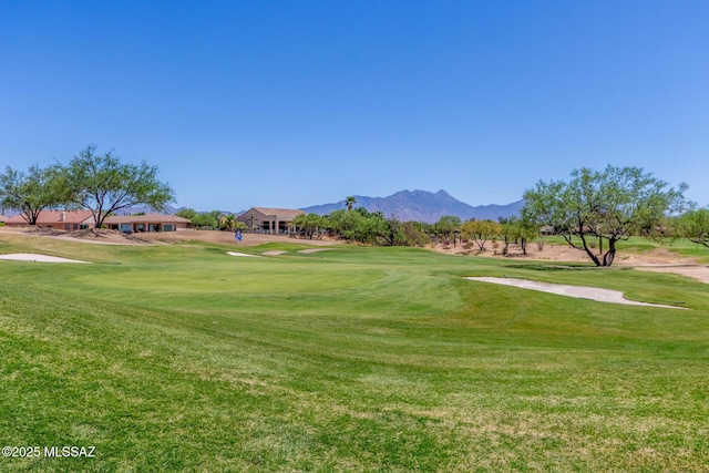 1936 N Star Vw Ln, Green Valley, AZ 85614 - view of community with golf course view, a yard, and a mountain view