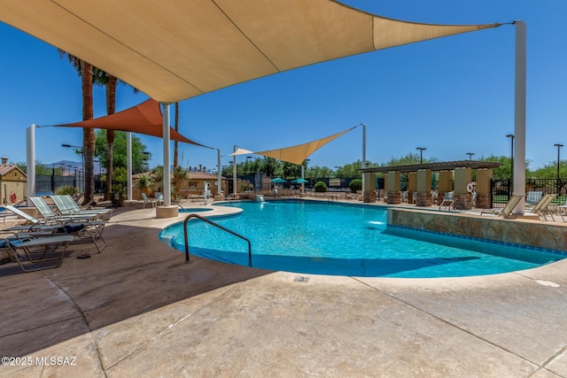 1936 N Star Vw Ln, Green Valley, AZ 85614 - community pool with fence and a patio area