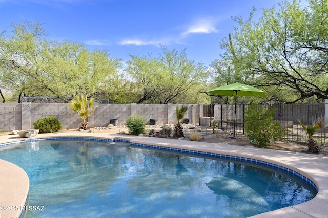 3600 N Hash Knife Cir, Tucson, AZ 85749 - view of swimming pool with fence