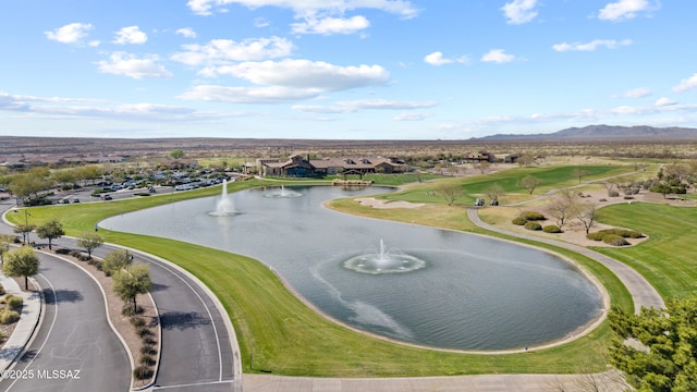 59962 E Arroyo Grande Dr, Oracle, AZ 85623 - aerial perspective of suburban area with a water and mountain view and a local golf course