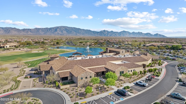 59962 E Arroyo Grande Dr, Oracle, AZ 85623 - aerial perspective of suburban area with a water and mountain view and a golf course