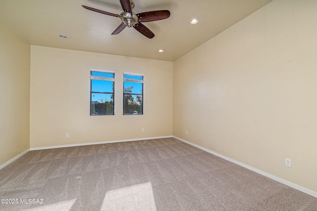 1050 E Easy St, Tucson, AZ 85719 - carpeted spare room featuring ceiling fan and recessed lighting