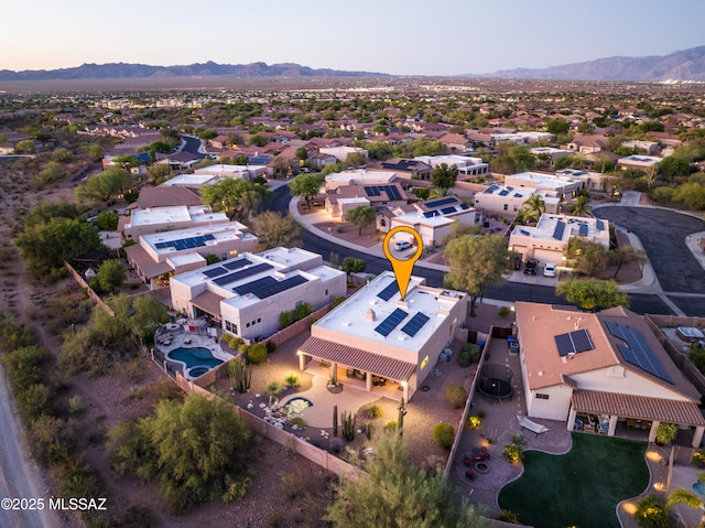 8183 N Sombrero Point Dr, Tucson, AZ 85743 - aerial perspective of suburban area featuring mountains