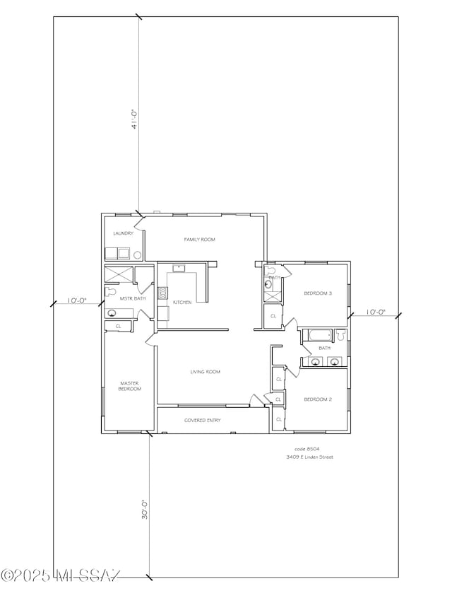 3409 E Linden St, Tucson, AZ 85716 - floor plan / room layout