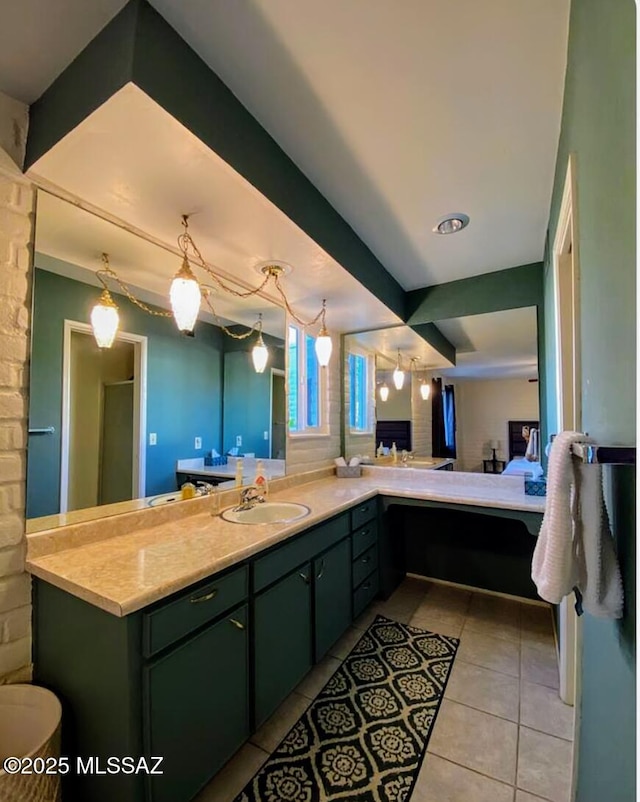 628 Corpino De Pecho, Green Valley, AZ 85614 - bathroom with tile patterned floors and vanity