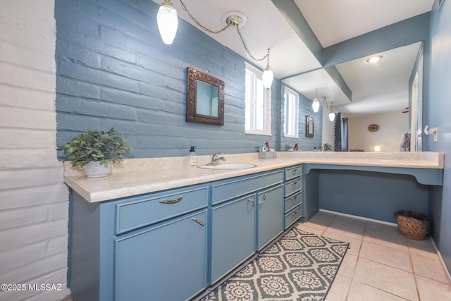 628 Corpino De Pecho, Green Valley, AZ 85614 - bathroom with vanity and tile patterned floors