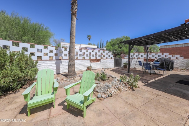 628 Corpino De Pecho, Green Valley, AZ 85614 - view of patio / terrace featuring grilling area and outdoor dining space