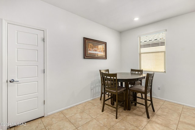 6210 S Open Desert Pl, Tucson, AZ 85706 - dining room with baseboards, light tile patterned floors, and recessed lighting