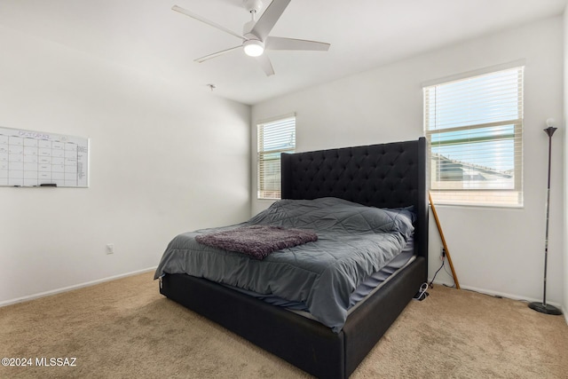 6210 S Open Desert Pl, Tucson, AZ 85706 - carpeted bedroom featuring baseboards and a ceiling fan