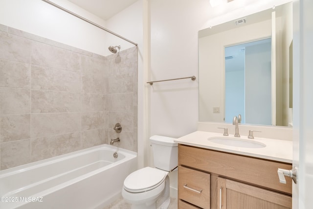 2559 E Wrightson View Dr, Green Valley, AZ 85614 - bathroom with toilet, tub / shower combination, and vanity