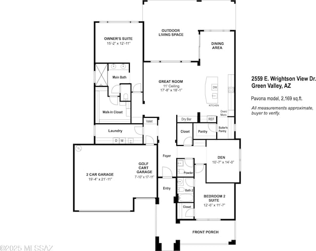 2559 E Wrightson View Dr, Green Valley, AZ 85614 - room layout