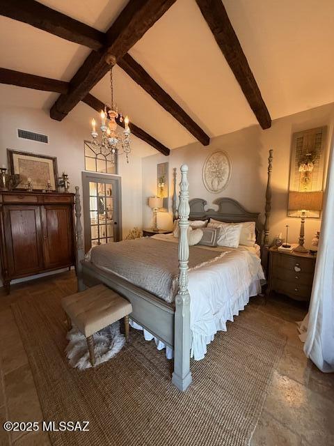 7774 E Cleary Way, Tucson, AZ 85715 - bedroom with a chandelier
