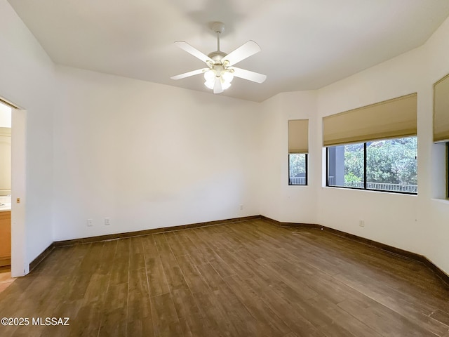 13401 N Rancho Vistoso Blvd Unit 190, Oro Valley, AZ 85755 - unfurnished room featuring wood finished floors, ceiling fan, and baseboards