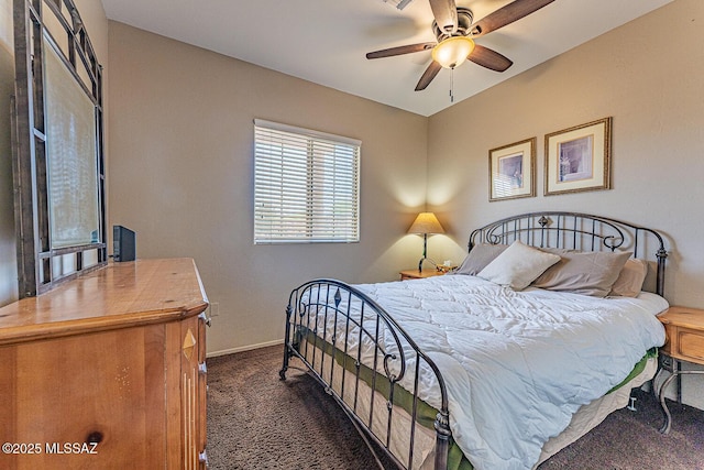 1012 W Via Del Placio, Green Valley, AZ 85614 - bedroom with carpet floors, baseboards, and a ceiling fan