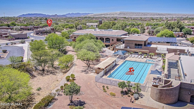 1012 W Via Del Placio, Green Valley, AZ 85614 - bird's eye view of a pool and mountains