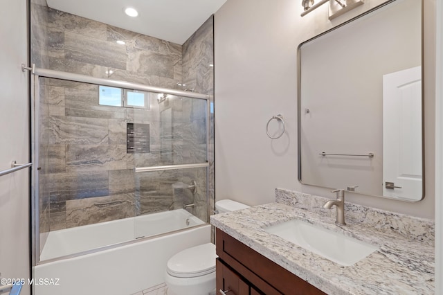 1814 Cajeme Ct, Rio Rico, AZ 85648 - full bathroom featuring toilet, vanity, and combined bath / shower with glass door
