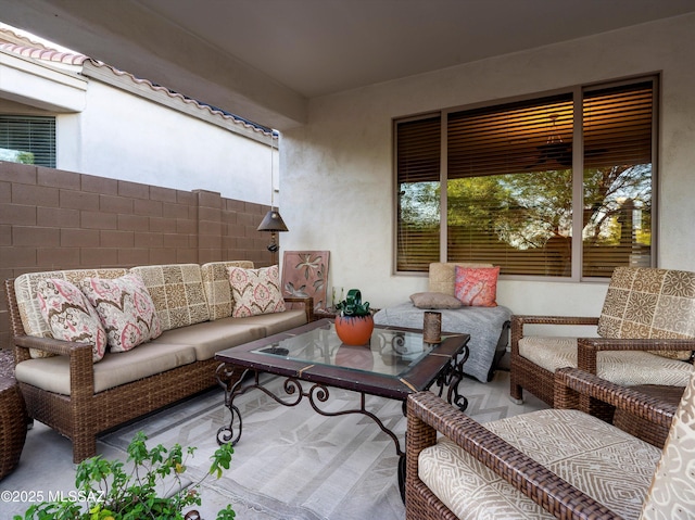 380 E Via Puente De La Lluvia, Sahuarita, AZ 85629 - view of patio with an outdoor hangout area