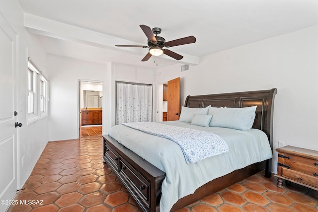 2302 N Norton Ave, Tucson, AZ 85719 - tiled bedroom featuring ceiling fan