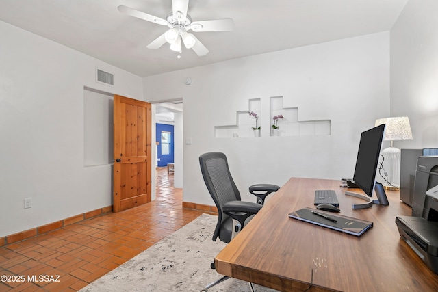 2302 N Norton Ave, Tucson, AZ 85719 - office featuring ceiling fan and baseboards