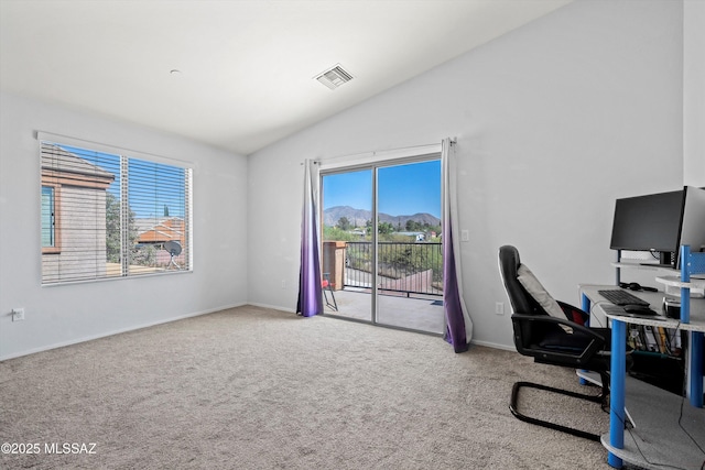 139 W Cheevers St, Vail, AZ 85641 - office with vaulted ceiling, carpet floors, and baseboards
