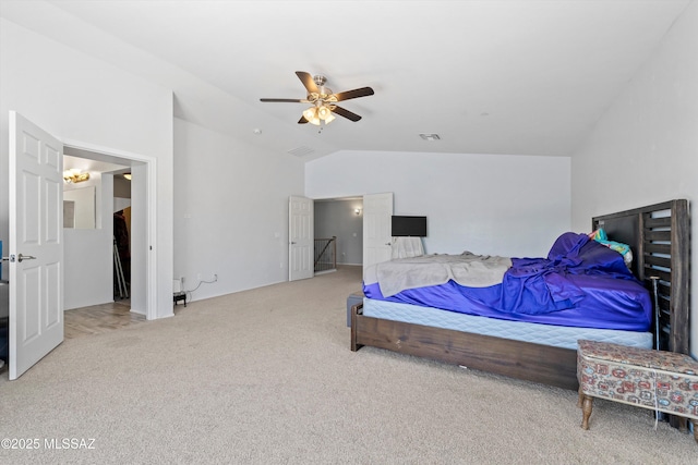 139 W Cheevers St, Vail, AZ 85641 - bedroom with carpet flooring, lofted ceiling, and ceiling fan