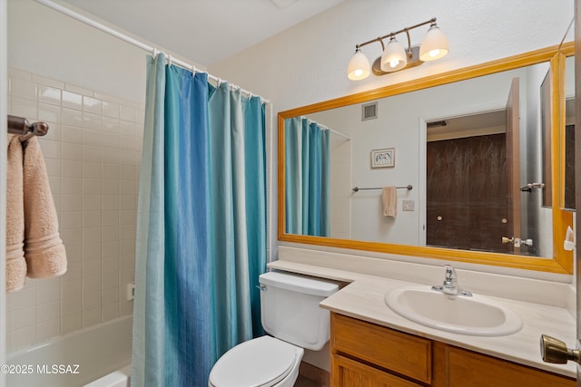 2819 W Jennie Ln, Tucson, AZ 85713 - full bathroom with shower / tub combo, vanity, and toilet
