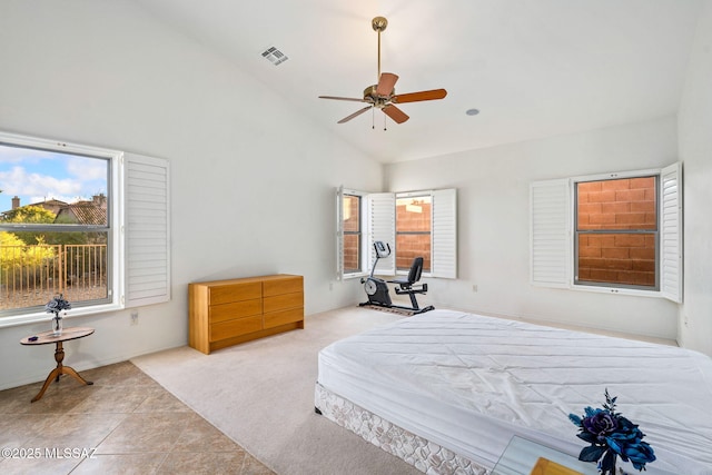 1048 E Rodda River Pl, Tucson, AZ 85718 - carpeted bedroom with high vaulted ceiling