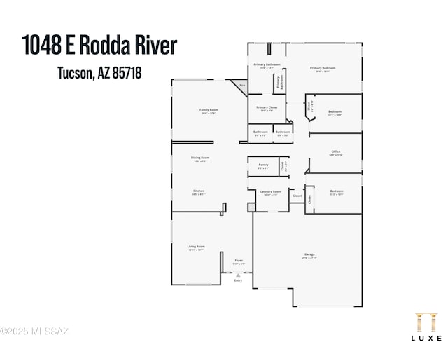 1048 E Rodda River Pl, Tucson, AZ 85718 - view of home floor plan