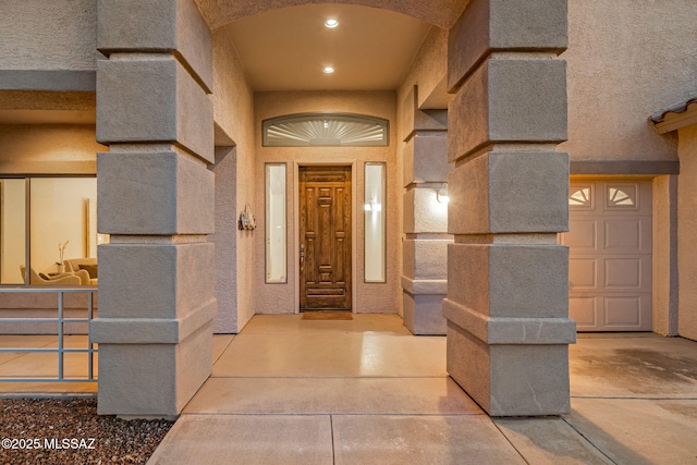 1048 E Rodda River Pl, Tucson, AZ 85718 - property entrance with stucco siding